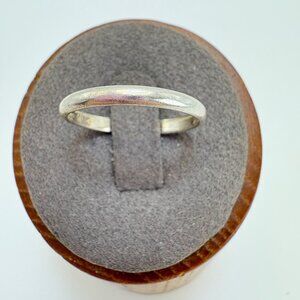 VTG Solid Sterling Silver 925 Half Round Wedding Band 2.5mm Ring Size 8